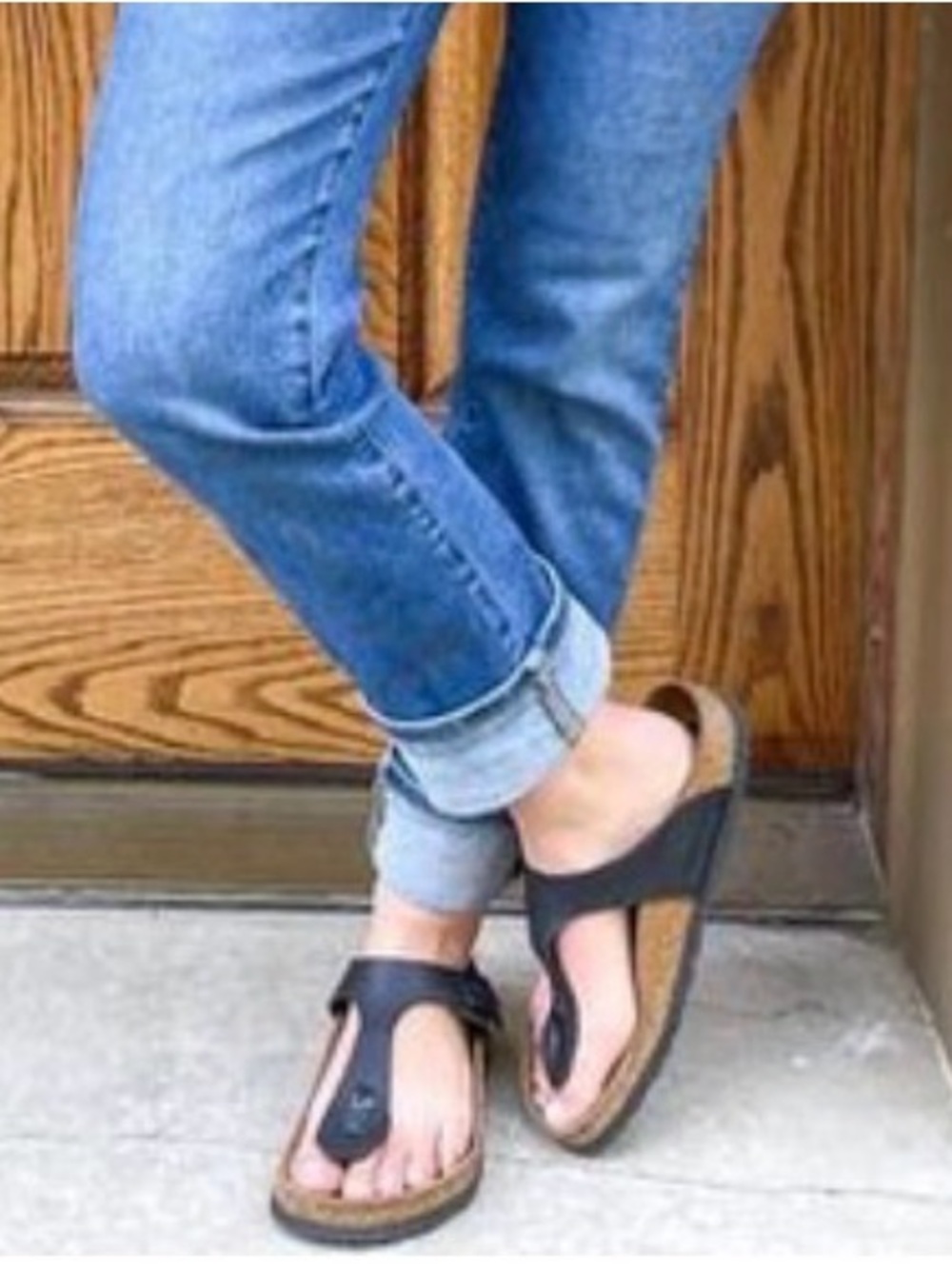 NWT & Box Birkenstock Navy Gizeh Birko-Flor Sandals Size 40 US 9